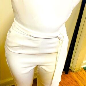###White Jumpsuit with Side Strap by Lavish Alice**